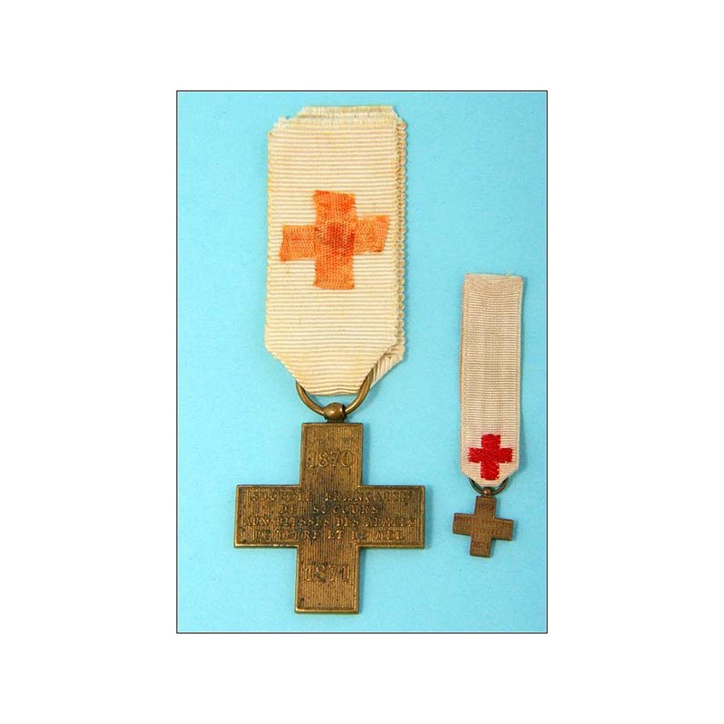 Francia. Medalla Cruz Roja. Guerra Franco-Prusiana 1870-1871