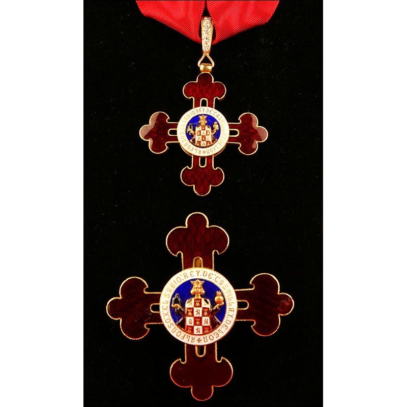 Spain, Order of Alfonso X the Wise. Silver, gold and diamonds. 1960s