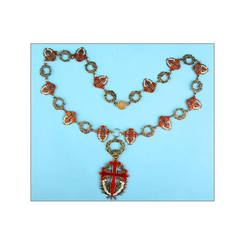 Portugal. Collar de la Orden de Santiago y espada.