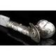 Antique Turkish Yagatan with Silver Hilt and Original Scabbard. Early XIX Century
