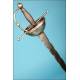 Flaming cup sword. Spain, XVIII Century.