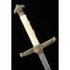 Antique Steel Dagger with Ivory and Brass Hilt. Spain, XIX Century