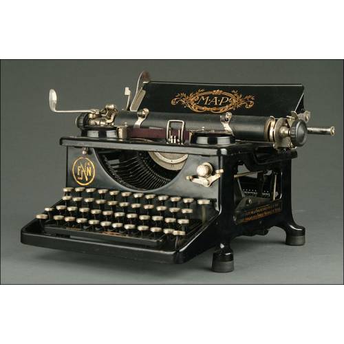 Exceptional MAP French Typewriter, Manufactured in 1921. Well Preserved