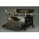 Exceptional MAP French Typewriter, Manufactured in 1921. Well Preserved