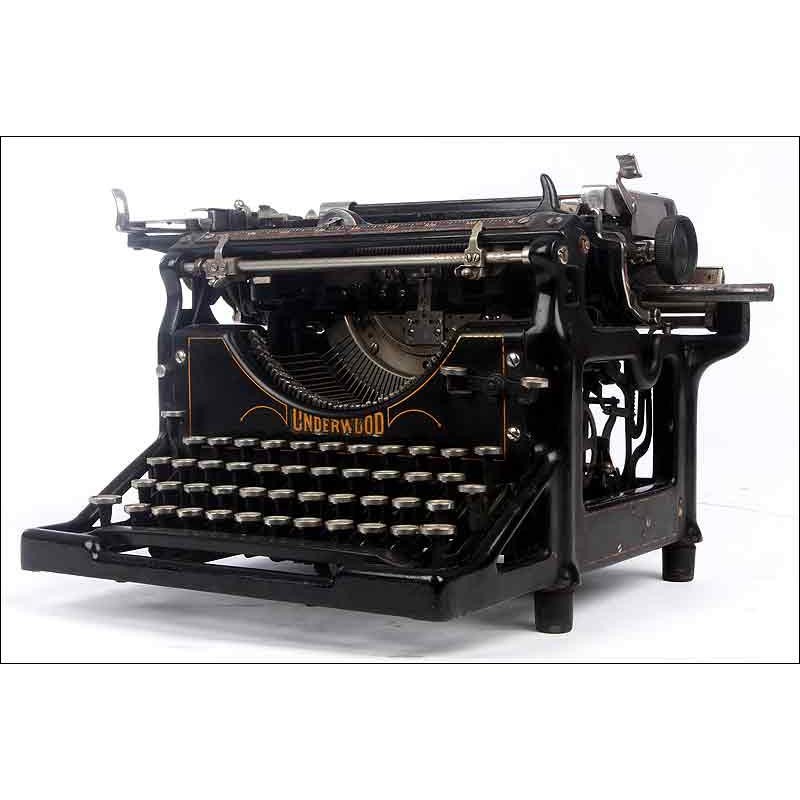 Preciosa Máquina de Escribir Underwood Nº 5. Alemania, 1920. En Buen Estado y Funcionando