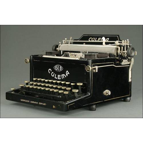 Rarísima Máquina de Escribir Alemana Culema, Año 1919. Antigua y en Buen Estado de Funcionamiento