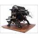 Important 1908 German Rotary Printing Press. Large size and working.