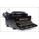 Beautiful Continental Silent Typewriter. Germany, 1930's. Perfectly Preserved and Functioning.