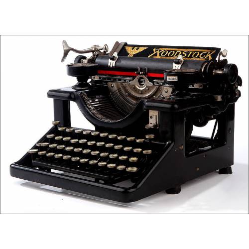 Máquina de Escribir Woodstock Nº 4 Fabricada en EEUU en 1916. En Muy Buen Estado y Funcionando