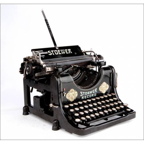 Antique Stoewer Record Typewriter in perfect working order. Germany, 1920's