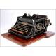 Antique Ideal A2 Typewriter with Wooden Case. Germany, Circa 1905