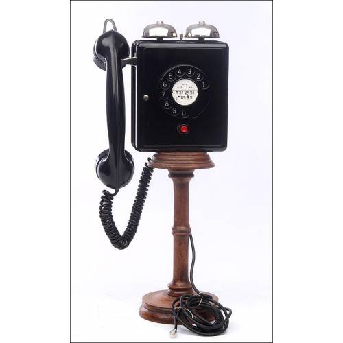 Precioso Teléfono Alemán de Pared Fabricado en los Años 40. Funcionando Perfectamente