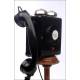 Beautiful German Wall Telephone Manufactured in the 1940's. Perfect working order.