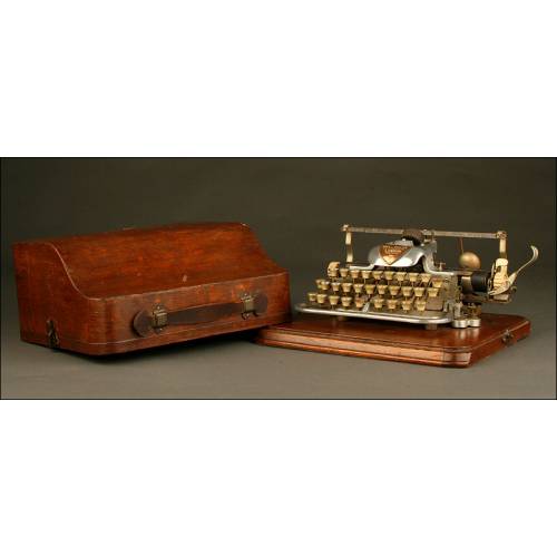 Rare American Typewriter London Blick 7, Year 1906. With Aluminum Case