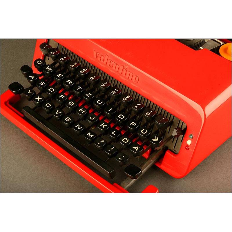 Elegante Máquina de Escribir Vintage Olivetti Valentine. Italia