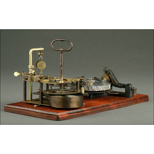 Omnígrafo Norteamericano del Año 1890 Utilizado para Aprender Código Morse. Funcionando
