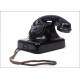 Elegant German Black Bakelite Telephone, 1950's. Adapted to Current Line. Working