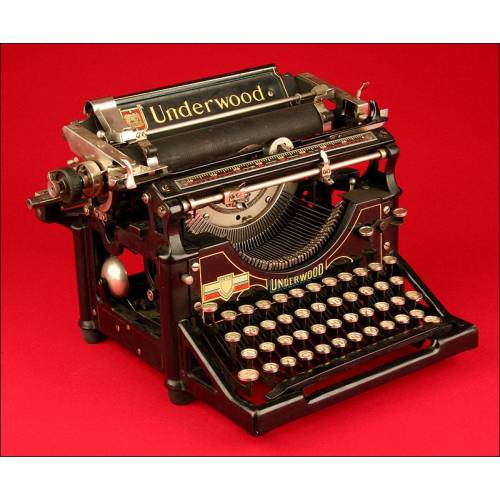 Máquina de escribir Underwood 5, 1915. Perfecta Estéticamente.