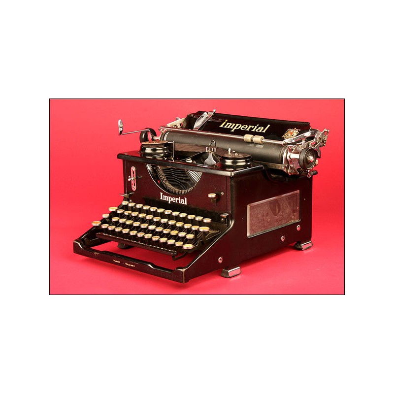 Elegante Máquina de Escribir Marca Imperial Model 60 en Perfecto Estado de Funcionamiento. Inglaterra ca. 1950.