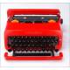 Elegante Máquina de Escribir Vintage Olivetti Valentine. Italia, Años 70