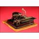 Curious German Mignon Typewriter in Perfect Condition. Beginning of the XX Century.