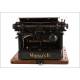Máquina de Escribir Monarch Visible Nº3 en Muy Buen estado. Nueva York, Circa 1915