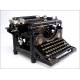 Histórica Máquina de Escribir Underwood Nº 5 Muy Bien Conservada. EEUU, 1908