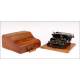 Elegant Senta Portable Typewriter. Germany, Circa 1920. Original Case