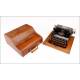 Elegant Senta Portable Typewriter. Germany, Circa 1920. Original Case