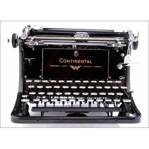 Preciosa Máquina de Escribir Continental en Muy Buen Estado. Alemania, Años 30