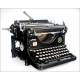 Attractive Ideal D Typewriter in very good working order. Germany, 1930's