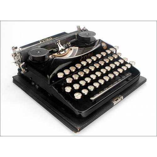 Attractive Erika Portable Typewriter Model 3. Germany, 1913-14.