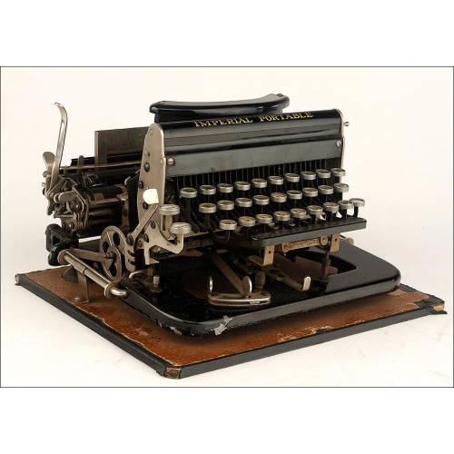 Rara Máquina de Escribir Imperial Portable Funcionando Muy Bien. Inglaterra, Circa 1915