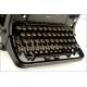 Preciosa Máquina de Escribir Continental Standard en Funcionamiento. Alemania, Años 30