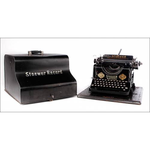 Impresionante Máquina de Escribir Stoewer Record en Muy Buen Estado. Alemania, 1921-22