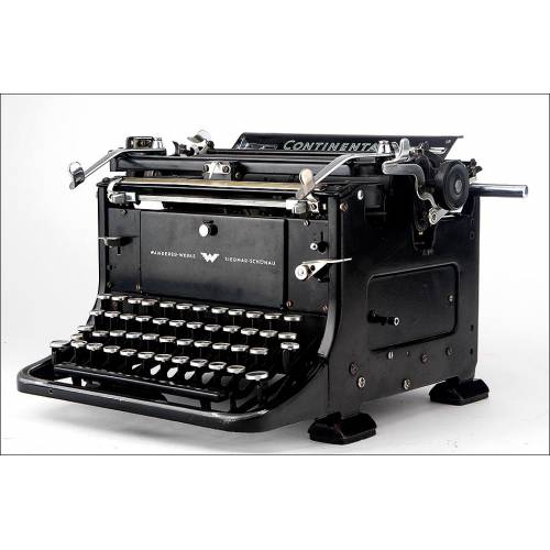 Attractive Working Continental Standard Typewriter. Germany, Circa 1930