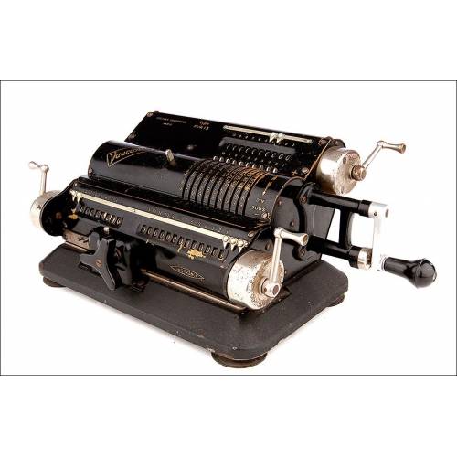 Calculadora Vintage Vaucanson Fabricada en 1936 en París, Francia. Funcionando Muy Bien