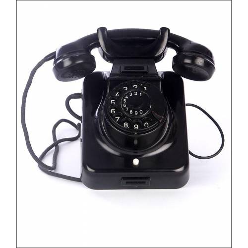 Curioso Teléfono Convertible Alemán de los Años 40 del Siglo XX. En Buen Estado y Funcionando