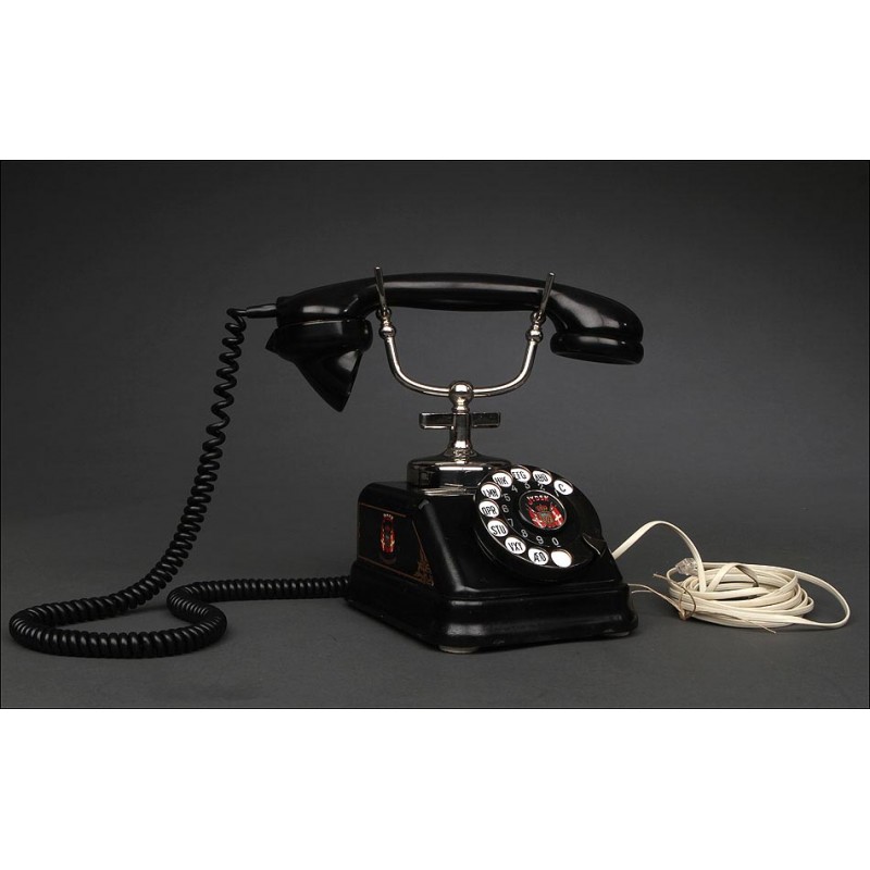 Original Vintage Telephone Manufactured in Denmark in the 1930s. Adapted and Working