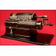 Decorativa máquina de calcular Marca Marchant XLA, 1922. Buen estado de Funcionamiento.