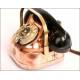 Teléfono antiguo.Caja de cobre.Años 30. ¡FUNCIONANDO!