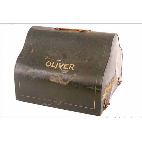 Extraordinaria máquina de escribir Oliver 5 + extras . 1910