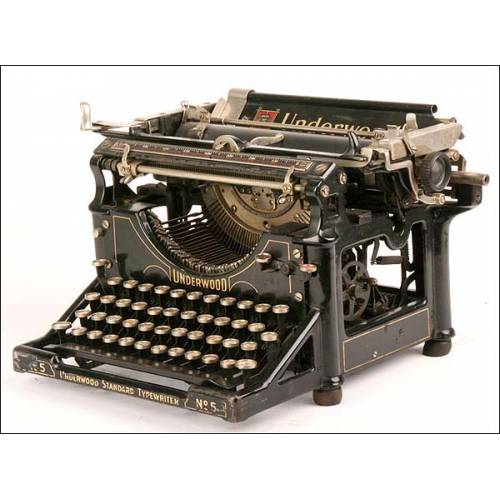 Máquina de escribir Underwood, nº5. 1915