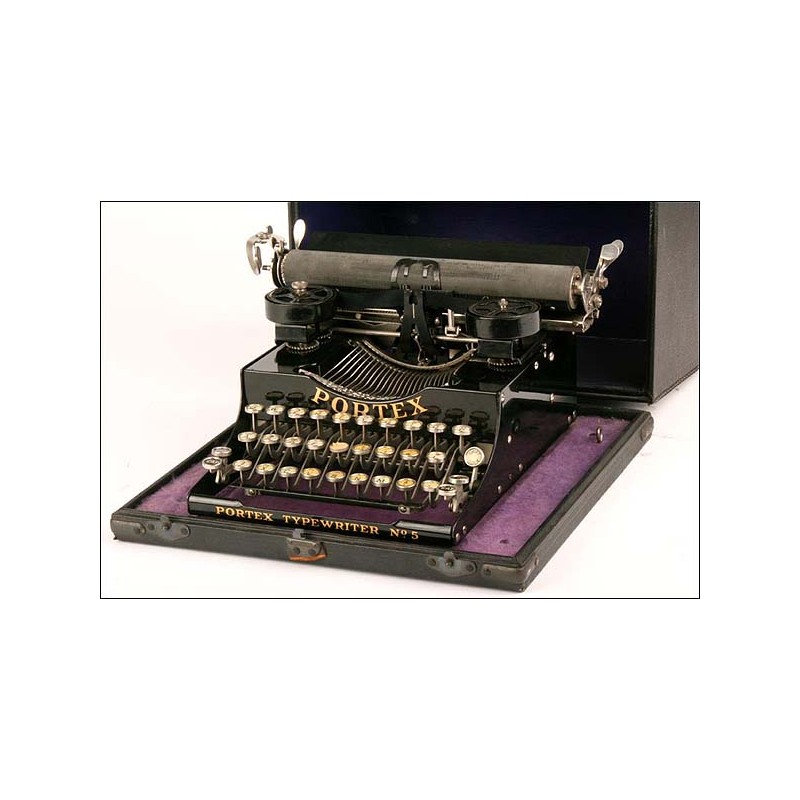 Magnífica máquina de escribir Portex nº 5. 1920