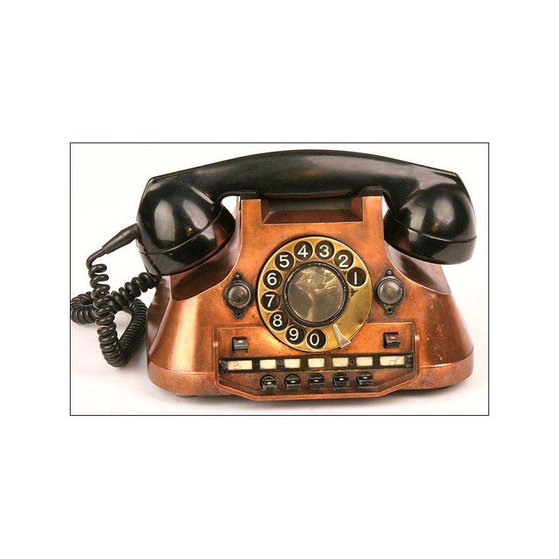 Copper switchboard telephone. Years 50's. Perfect working order.