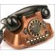 Copper switchboard telephone. Years 50's. Perfect working order.