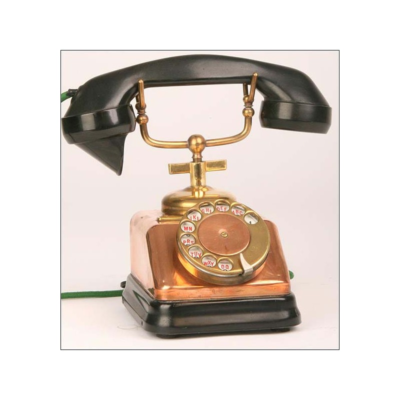 Copper telephone. Copper telephone. 50's. Perfect operation