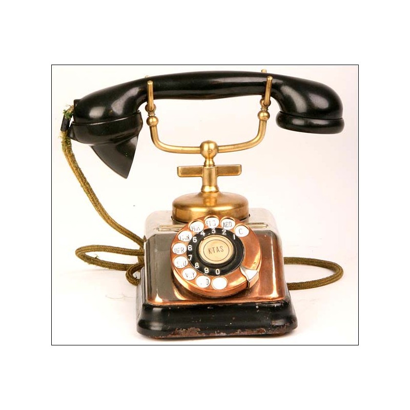 Copper telephone. Copper telephone. 50's. Perfect operation