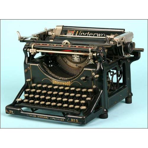 Máquina de Escribir Antigua Hispano Olivetti Studio 46. España, Años 50