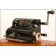 Rema calculator machine. Magnificently preserved. 1910
